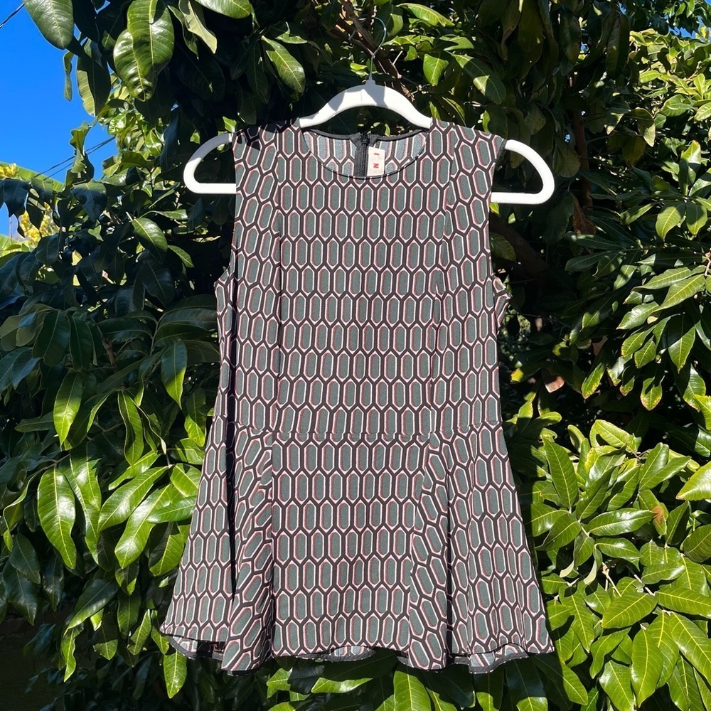 Marni teal pink diamond honeycomb print sleeveless‎ tank top